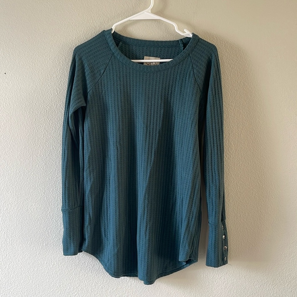 💕3/15 
 Chaser brand long sleeve waffle knit top, small